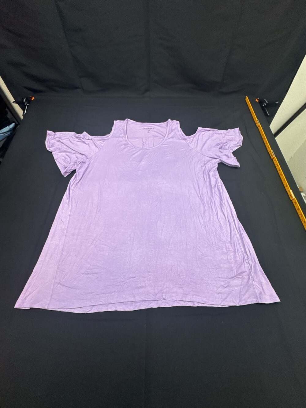 Roaman's Cold Shoulder Tunic Top Size L 8/20 Purple